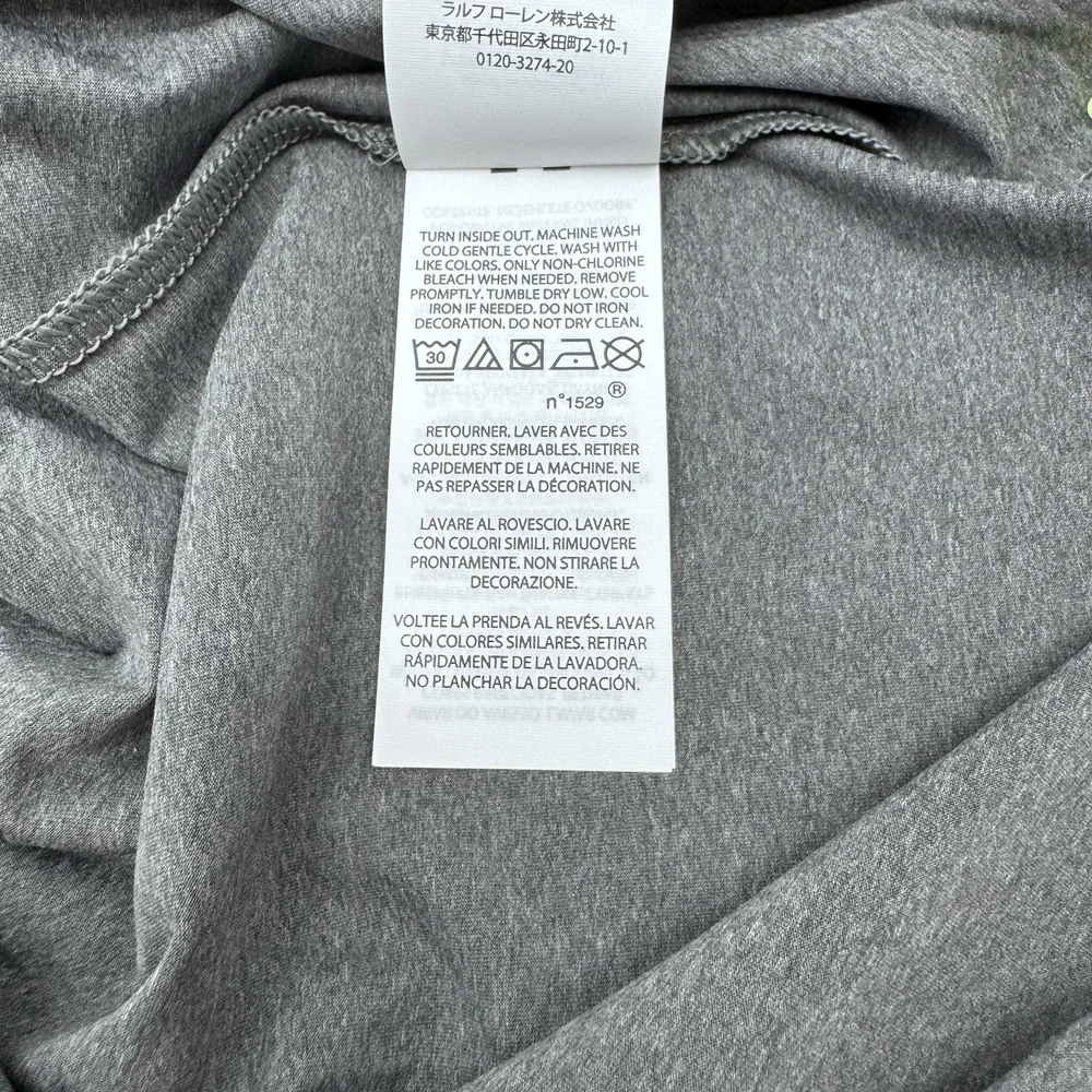 Ralph Lauren RLX  Spyglass Grey Heather Mens Large Button Down Polo Shirt